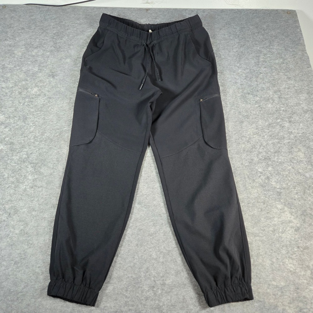 Lululemon Womens Black Beyond the Studio Cargo Jogger Pants 10